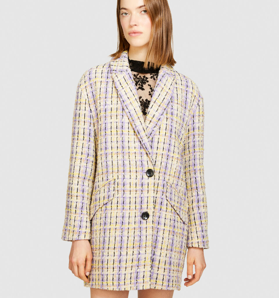Yarn dyed bouclè jacket - women's jackets - Multi-color | Sisley image number 4